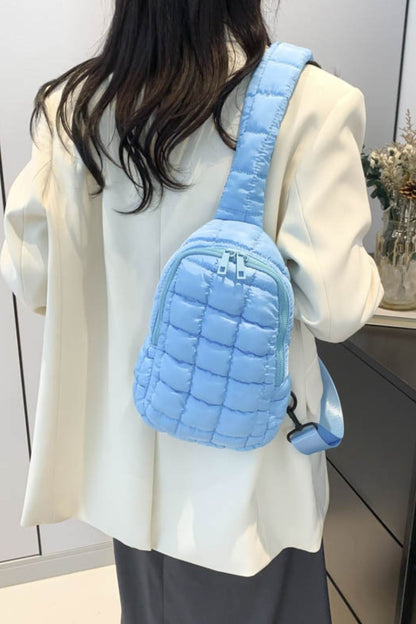 Quilted Nylon Crossbody  Bag